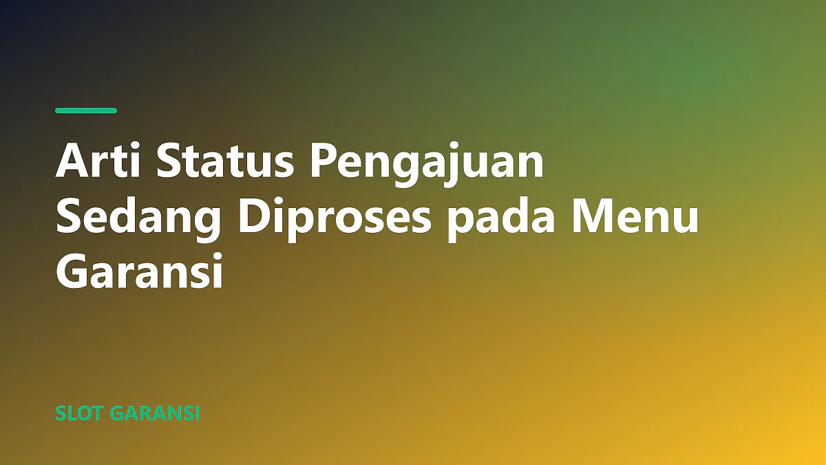 Tampilan layar smartphone yang menunjukkan arti status pengajuan sedang diproses saat klaim garansi