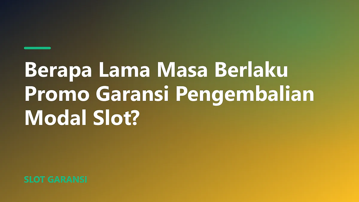 Ilustrasi jam digital dan perisai pelindung yang melambangkan masa berlaku promo garansi slot