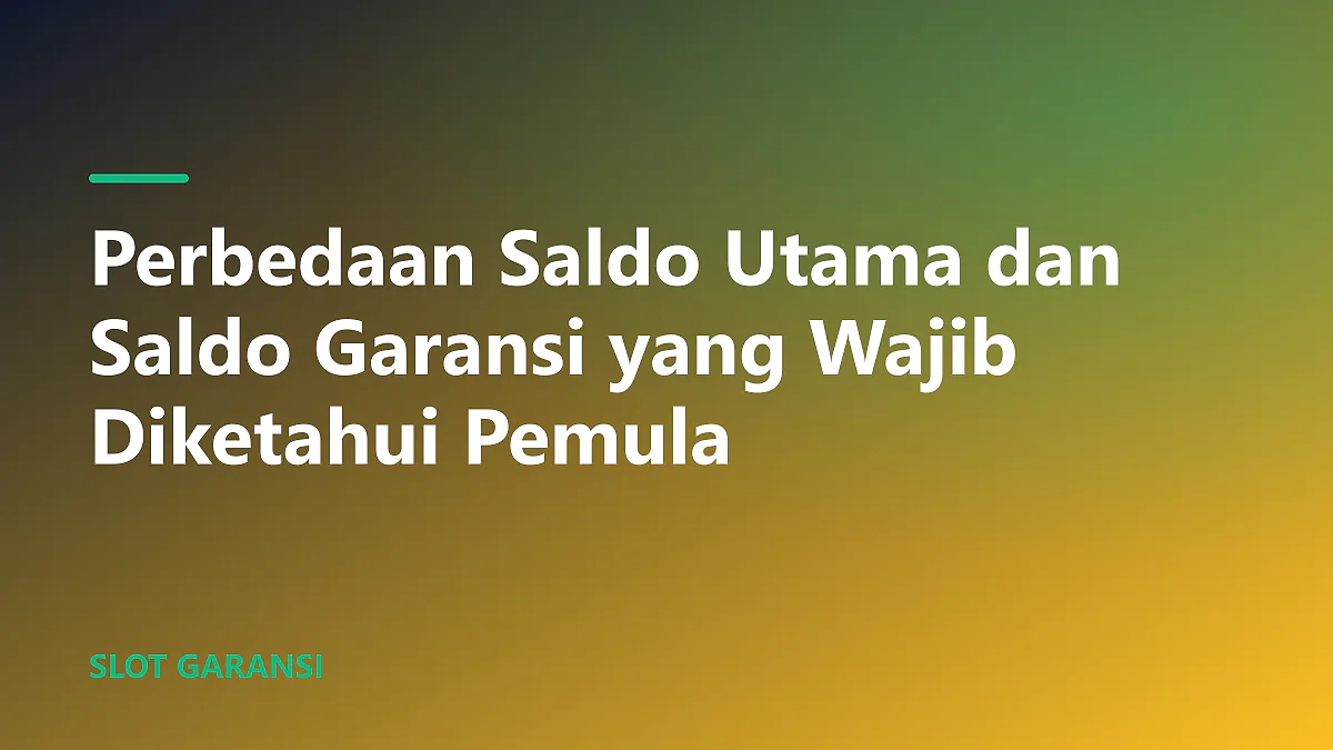 Ilustrasi perbedaan saldo utama dan saldo garansi di layar ponsel