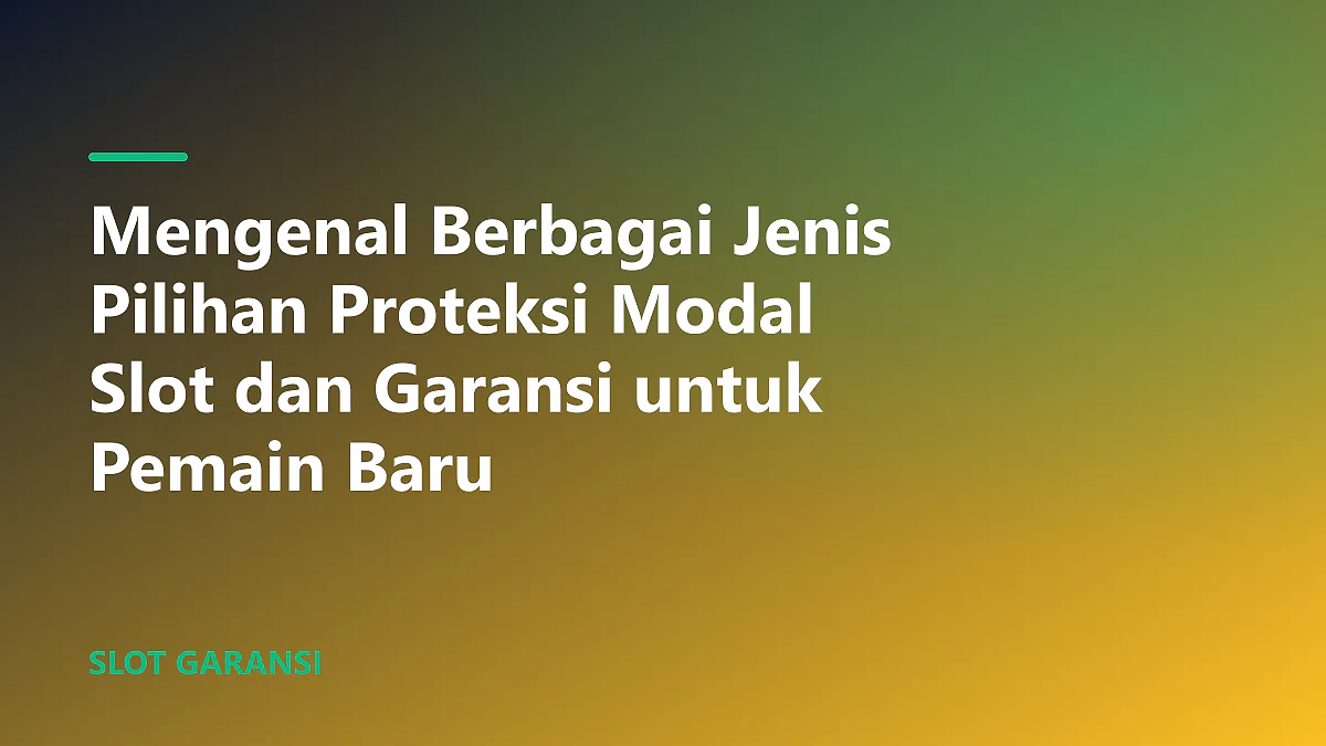 Ilustrasi pilihan proteksi modal slot berupa ikon perisai digital dan koin emas untuk pemain pemula