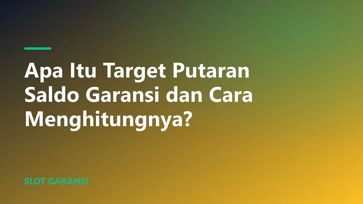 Ilustrasi cara menghitung target putaran saldo garansi di layar laptop dengan suasana santai